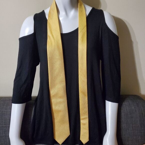 Michael Kors Yellow Silk Tie - Picture 2 of 5